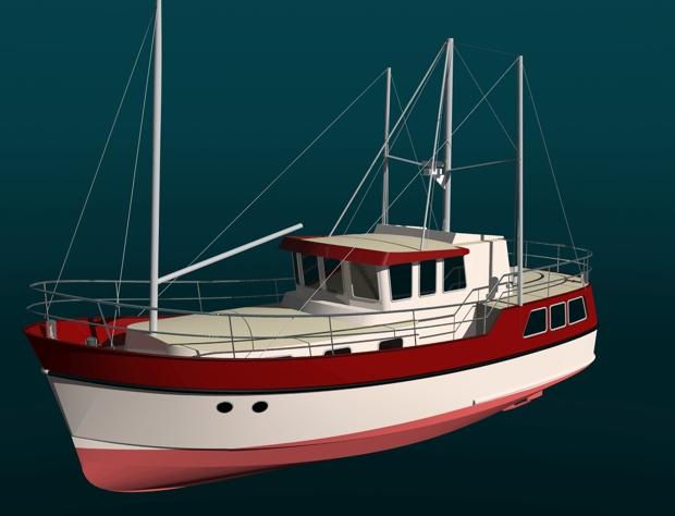 Passagemaker 44. Seagoing Trawler yacht with a 2,000 + mile range. .