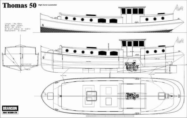  50/57/66ft Luxemotor Dutch Barge | Branson Boat Design Dutch Barges
