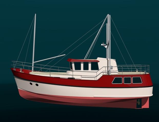 Passagemaker 40/44 Trawler yacht | Branson Boat Design 